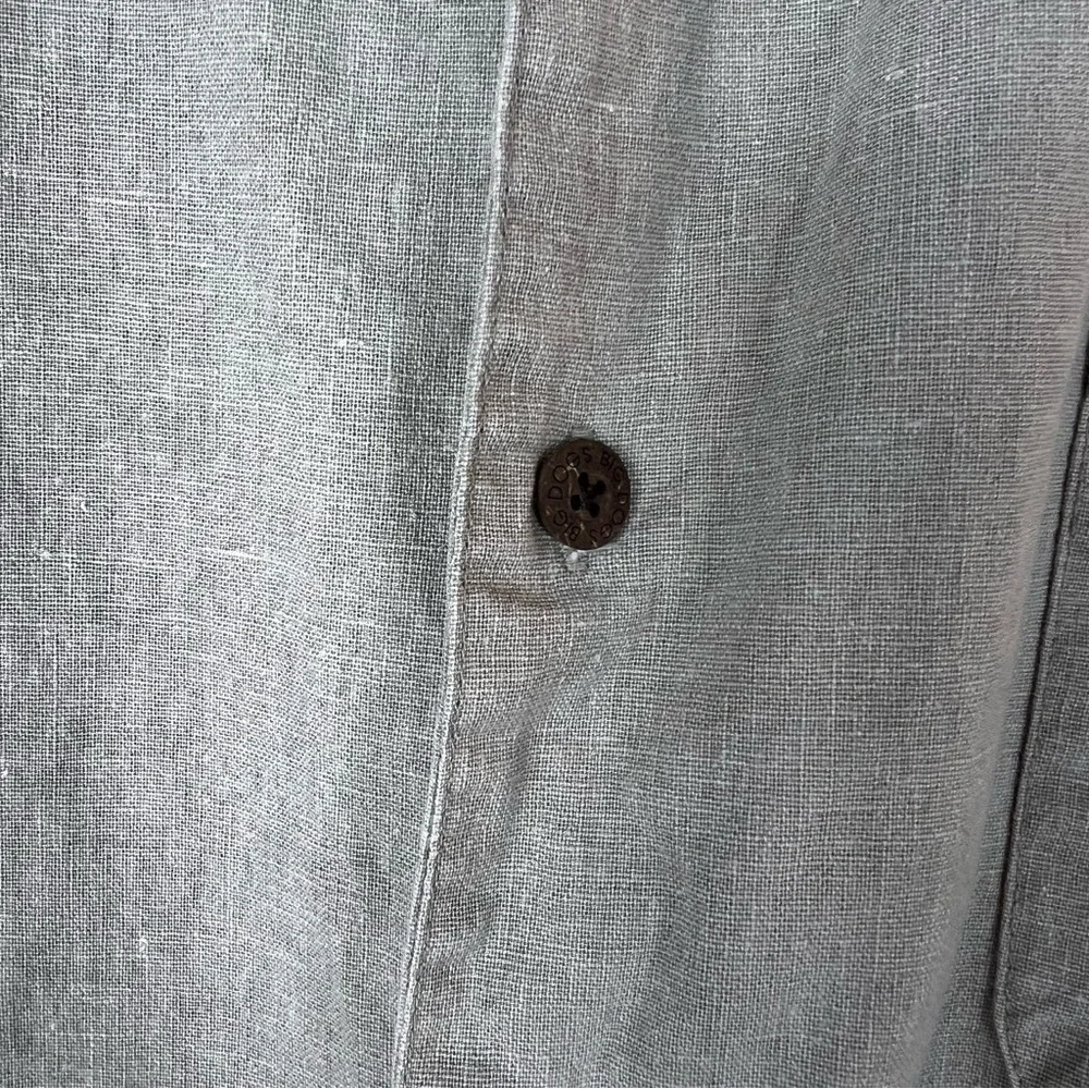 Big Dogs Mens Tan Short Sleeve Button-Up Vintage Shirt Tan Men's Shirt Size: 4X - Picture 7 of 15